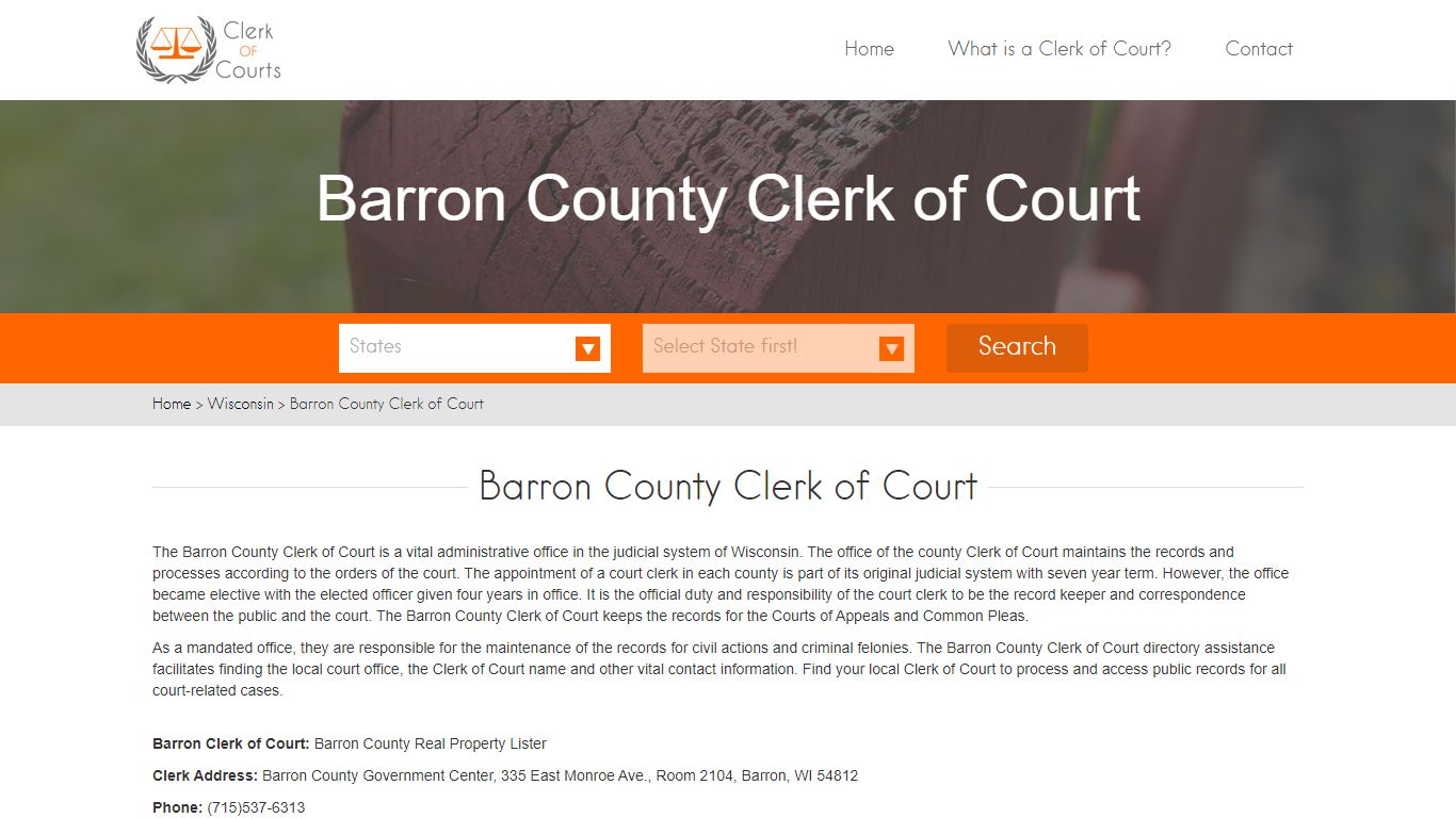 Barron County Clerk of Court